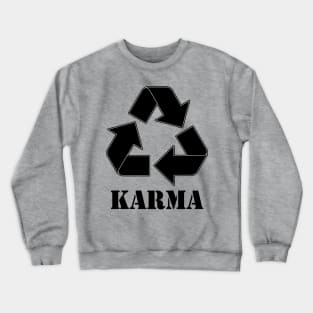 Karma Recycle Black Crewneck Sweatshirt